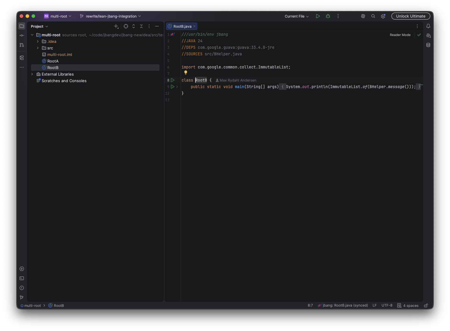 Switching the active JBang root